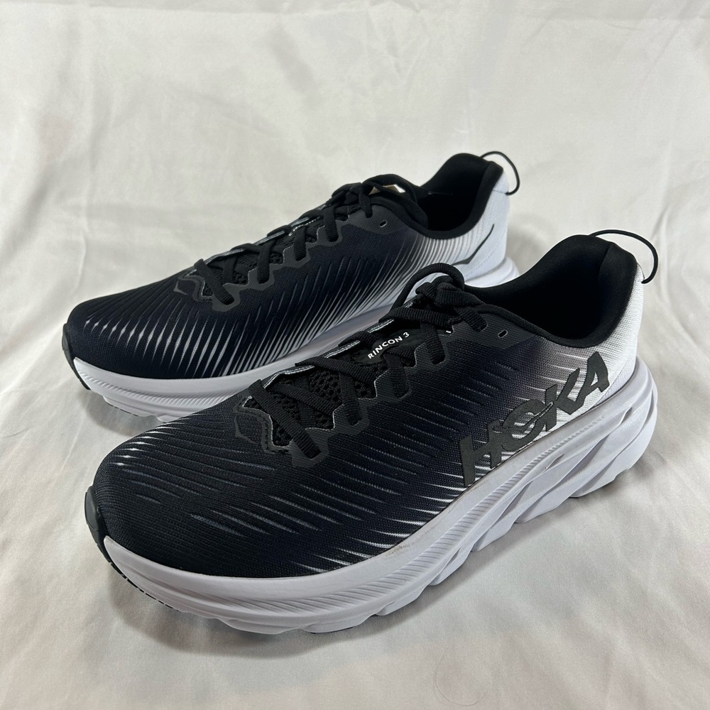 HOKA ONE ONE Rincon 3 Men’s Shoe. Color Black/White